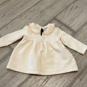 Janie & Jack white dress black bow size 12-18 months